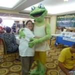 The frog from Aphrodite Waterpark, Paphos stopped by for a visit.