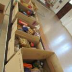 The many boxes filled with food!